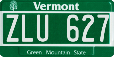 VT license plate ZLU627