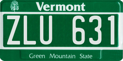 VT license plate ZLU631