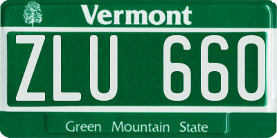 VT license plate ZLU660