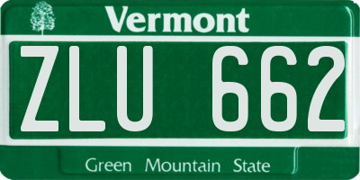 VT license plate ZLU662