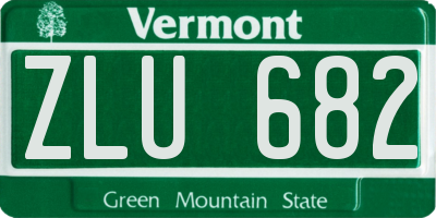 VT license plate ZLU682