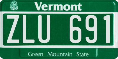 VT license plate ZLU691