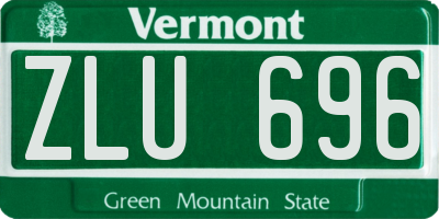 VT license plate ZLU696