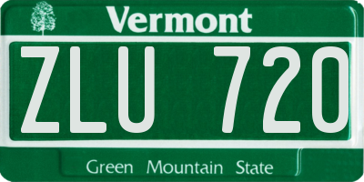 VT license plate ZLU720