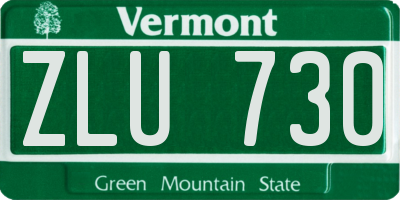 VT license plate ZLU730