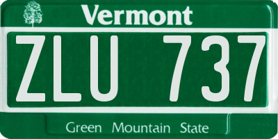 VT license plate ZLU737