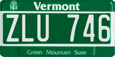 VT license plate ZLU746