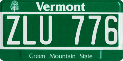 VT license plate ZLU776
