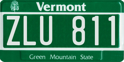 VT license plate ZLU811