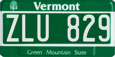 VT license plate ZLU829