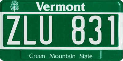 VT license plate ZLU831