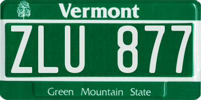 VT license plate ZLU877