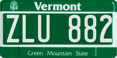 VT license plate ZLU882