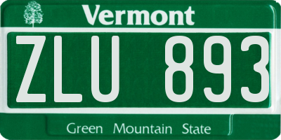 VT license plate ZLU893