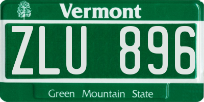VT license plate ZLU896