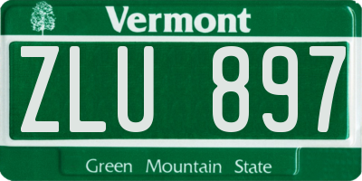 VT license plate ZLU897