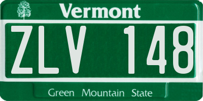 VT license plate ZLV148