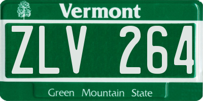 VT license plate ZLV264