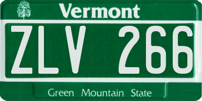 VT license plate ZLV266