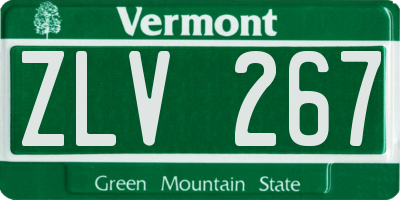 VT license plate ZLV267