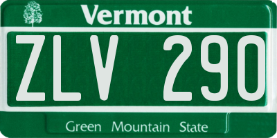 VT license plate ZLV290