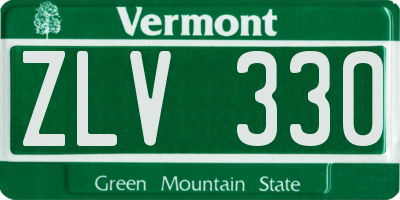VT license plate ZLV330