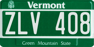 VT license plate ZLV408