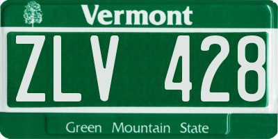 VT license plate ZLV428