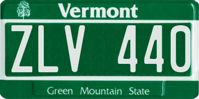 VT license plate ZLV440