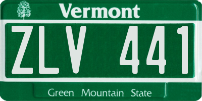 VT license plate ZLV441