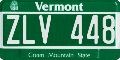 VT license plate ZLV448