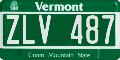 VT license plate ZLV487