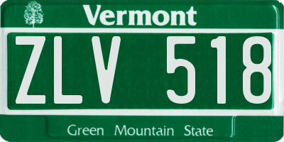 VT license plate ZLV518