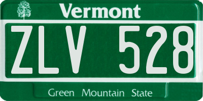 VT license plate ZLV528