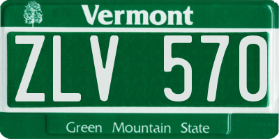 VT license plate ZLV570