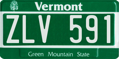VT license plate ZLV591