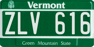 VT license plate ZLV616