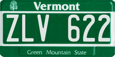 VT license plate ZLV622