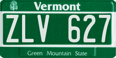 VT license plate ZLV627