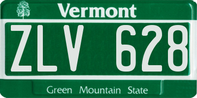 VT license plate ZLV628