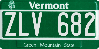 VT license plate ZLV682