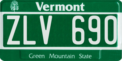 VT license plate ZLV690