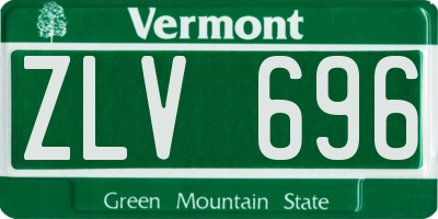 VT license plate ZLV696