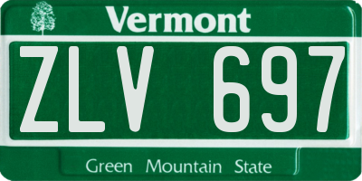 VT license plate ZLV697