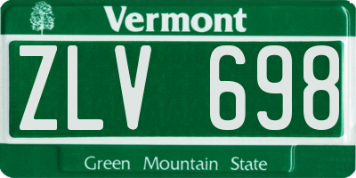 VT license plate ZLV698
