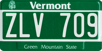 VT license plate ZLV709