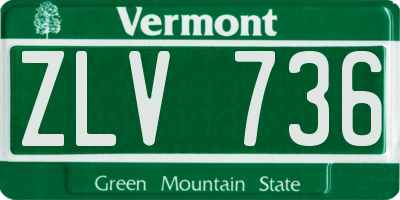 VT license plate ZLV736