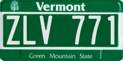 VT license plate ZLV771