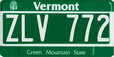 VT license plate ZLV772