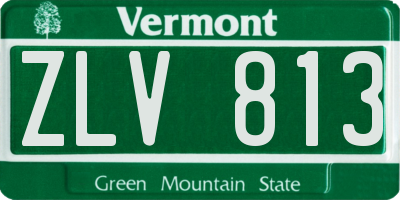 VT license plate ZLV813